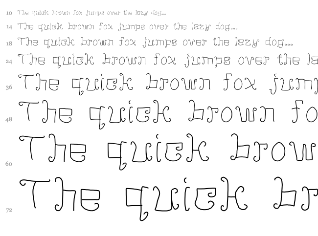 Mango Flavored Jello font waterfall